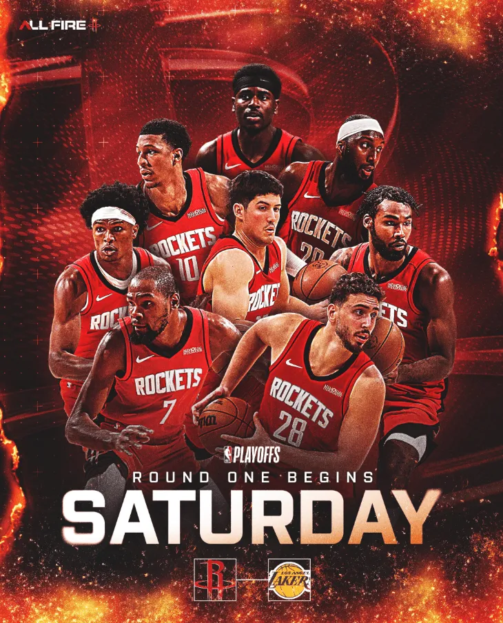 皇冠体育-4月19日开打！火箭官方发布火湖大战G1的预热海报